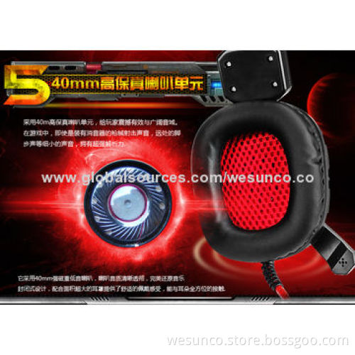 New gaming DJ headset with mic and thick cable, comfortable and high sound model